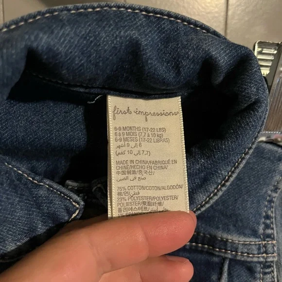 First Impressions baby denim jacket soft material - Picture 2 of 3